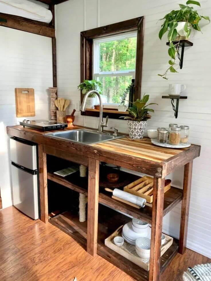 piano cucina in legno